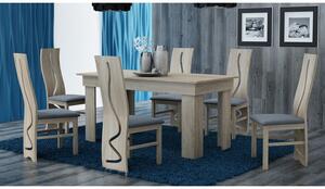 Bovino 4-6 személyes étkezőasztal égerfa 120x80
