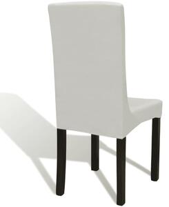 VidaXL 6 db krémszínű szabott nyújtható székszoknya