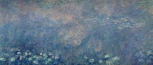 Claude Monet - Festmény reprodukció Waterlilies: Two Weeping Willows, centre left section, (50 x 21.5 cm)