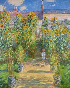 Claude Monet - Reprodukció The Artist's Garden at Vetheuil, 1880, (30 x 40 cm)