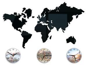 Modern falióra WORLD MAP (öntapadós falióra)