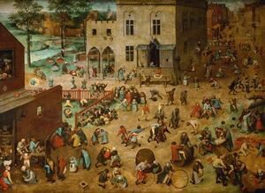 Pieter the Elder Bruegel - Festmény reprodukció Children's Games, 1560, (40 x 30 cm)