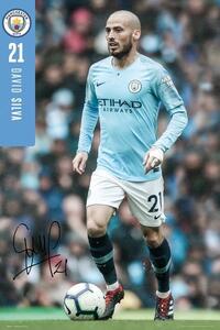 Plakát Manchester City - Silva 18-19, (61 x 91.5 cm)