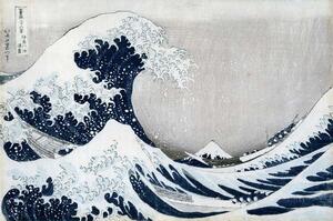 Katsushika Hokusai - Reprodukció Kacušika Hokusai - A nagy hullám Kanagavánál, (40 x 26.7 cm)