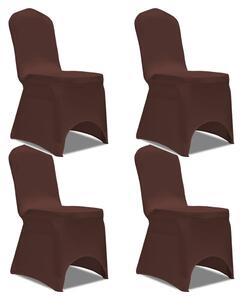 VidaXL 4 db nyújtható szék huzat barna