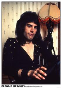 Plakát Freddie Mercury - London 1974, (59.4 x 84 cm)