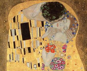 Gustav Klimt - Festmény reprodukció Gustav Klimt - Kiss, (40 x 35 cm)