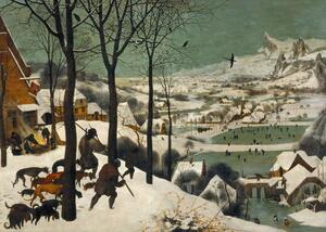 Pieter the Elder Bruegel - Festmény reprodukció Hunters in the Snow (Winter), 1565, (40 x 30 cm)
