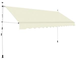 VidaXL kézzel feltekerhető krémszínű napellenző 350 cm