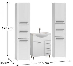 Luna S33 fürdőszoba bútor szett Montano alsószekrény mosdóval