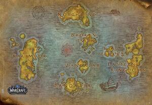 Plakát World Of Warcraft - Map, (91.5 x 61 cm)