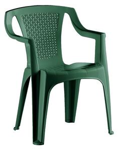 Genova II NEW 6 személyes kerti bútor szett, zöld asztallal, 6 db Palermo zöld székkel