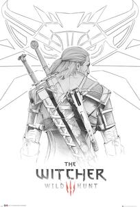 Plakát The Witcher - Geralt Sketch