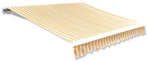 VidaXL napraforgó sárga/fehér napellenző ponyva 3x2,5 m (keret nélkül)