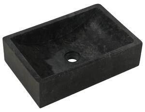 VidaXL fekete márvány mosdókagyló 45 x 30 x 12 cm