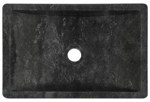 VidaXL fekete márvány mosdókagyló 45 x 30 x 12 cm