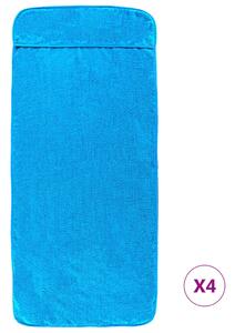 VidaXL 4 db türkizkék 400 GSM szövet strandtörölköző 60 x 135 cm