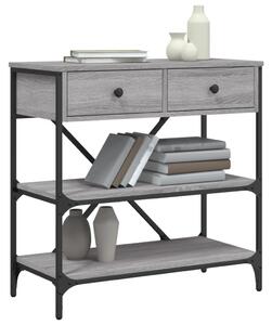 VidaXL szürke sonoma színű szerelt fa konzolasztal 75 x 34,5 x 75 cm