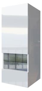 Salas 01 Magasfényű modul Nappali fali bútorszett Fehér