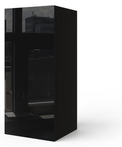 Salas 06 Magasfényű 5 modul Nappali fali bútorszett Fekete