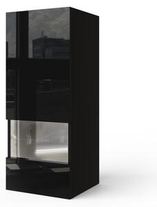 Salas 01 Magasfényű modul Nappali fali bútorszett Fekete