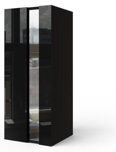 Salas 05 Magasfényű 6 modul Nappali fali bútorszett Fekete