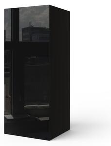 Salas 01 Magasfényű modul Nappali fali bútorszett Fekete