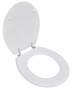 VidaXL egyszerű tervezésű fehér MDF WC-ülőke