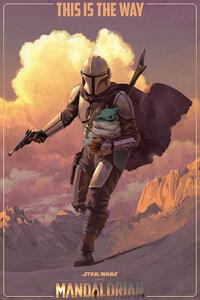 Plakát Star Wars: The Mandalorian - On The Run, (61 x 91.5 cm)