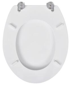 VidaXL egyszerű tervezésű fehér MDF WC-ülőke