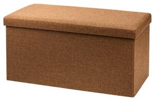 ASTOREO Ülőpad tárolóval - barna - Méretet 76x38x38 cm