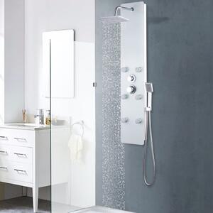 VidaXL fehér üveg zuhanypanel 25 x 44,6 x 130 cm