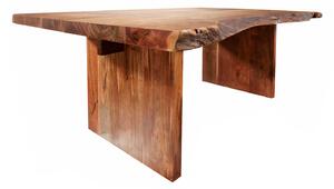 METALL asztal 190x110cm, lakkozott akác
