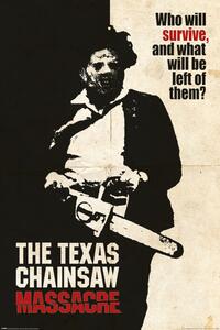 Plakát A texasi láncfűrészes - Who Will Survive?, (61 x 91.5 cm)
