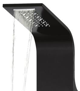 VidaXL fekete alumínium zuhanypanel 20 x 44 x 130 cm