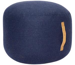 Sötétkék gyapjú puff Hübsch Mochi 50 cm