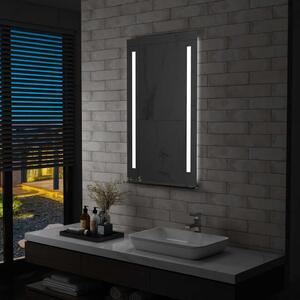 VidaXL LED-es fürdőszobai falitükör polccal 60 x 100 cm