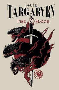 Művészi plakát Trónok harca - House Targaryen, (26.7 x 40 cm)