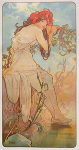 Mucha, Alphonse Marie - Festmény reprodukció The Seasons: Summer, (21.2 x 40 cm)