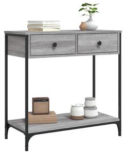 VidaXL szürke sonoma színű szerelt fa konzolasztal 75 x 34,5 x 75 cm