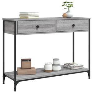 VidaXL szürke sonoma színű szerelt fa konzolasztal 100 x 34,5 x 75 cm
