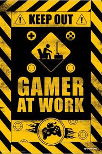 Plakát Keep Out! - Gamer at Work, (61 x 91.5 cm)