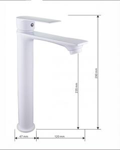 Mexen Royo magasított fürdőszobai mosdó csaptelep - fehér (72210-20)