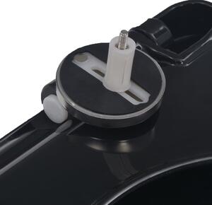 VidaXL fekete gyorsan szerelhető WC-ülőke lassan csukódó fedéllel