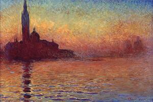 Plakát Claude Monet - San Giorgio Maggiore at Dusk, (91.5 x 61 cm)