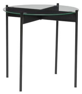 Fekete üveg oldalasztal Hübsch Gerenda 45 cm