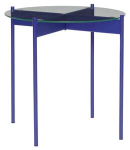 Kék üveg oldalasztal Hübsch Gerenda 45 cm