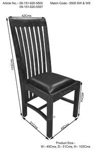 Massziv24 - BANGALORE szék, fekete kárpit