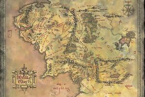 Plakát The Lord of the Rings - Middle Earth Map, (61 x 91.5 cm)