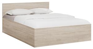 SOFIA ágy 120 x 200 cm, sonoma tölgy Ágyrács: Lamellás ágyrács, Matrac: Deluxe 10 cm matrac